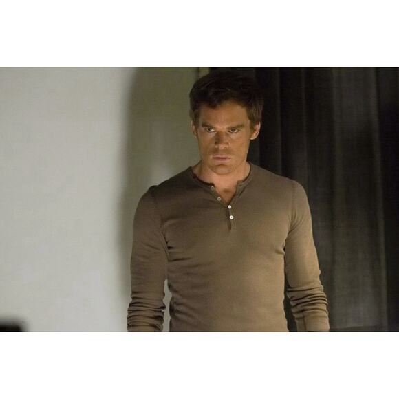 Eddie Bauer, Thermal Henley Waffle Knit - Large - Light Brown, Dexter Kill Shirt - Picture 3 of 12